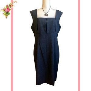 Calvin Klein Pleated Sleeveless Sheath Dress 14